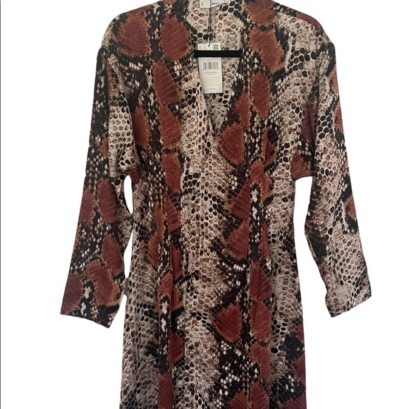 Mango Animal Snake Print Long Gown Size Small NWT - Picture 10 of 12